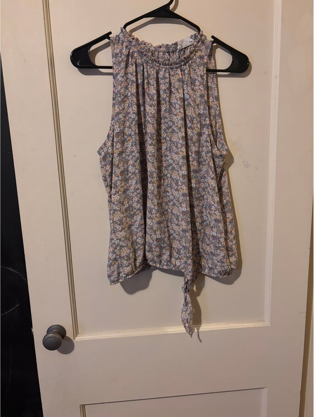 Sienna Sky floral sleeveless tie top Medium